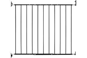KidCo G2001 Safeway Top of Stairs Quick Release Baby Gate for Blocking Stairs or Hallways and Dividing Rooms, 42.5 x 30.5 Inches, Steel, Black