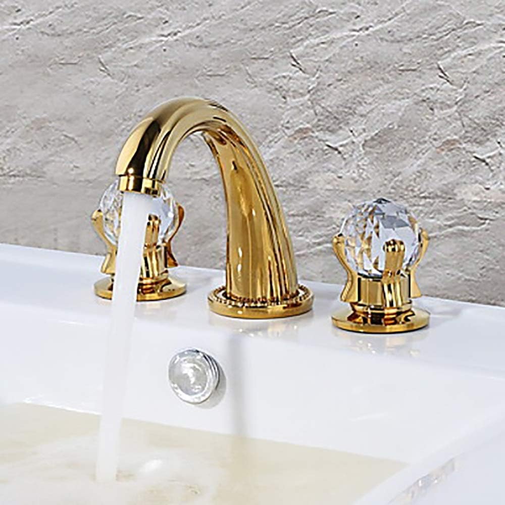 Kitchen Faucets Modern Gold Kitchen Sink Faucet Double Handle Three Hole Bathtub Faucet Amazon Ca Home Kitchen
