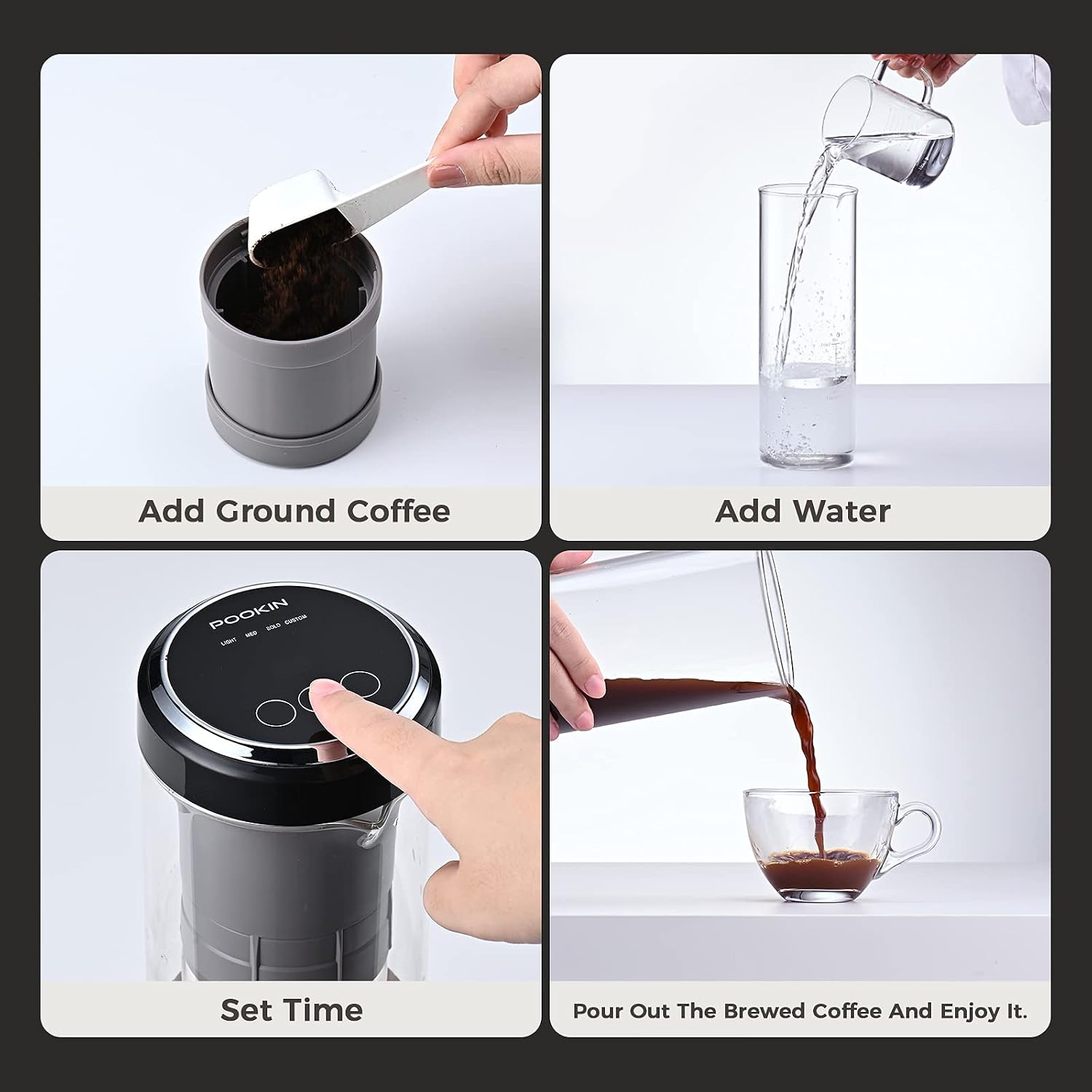 POOKIN Iced Coffee Maker and Tea Brewer