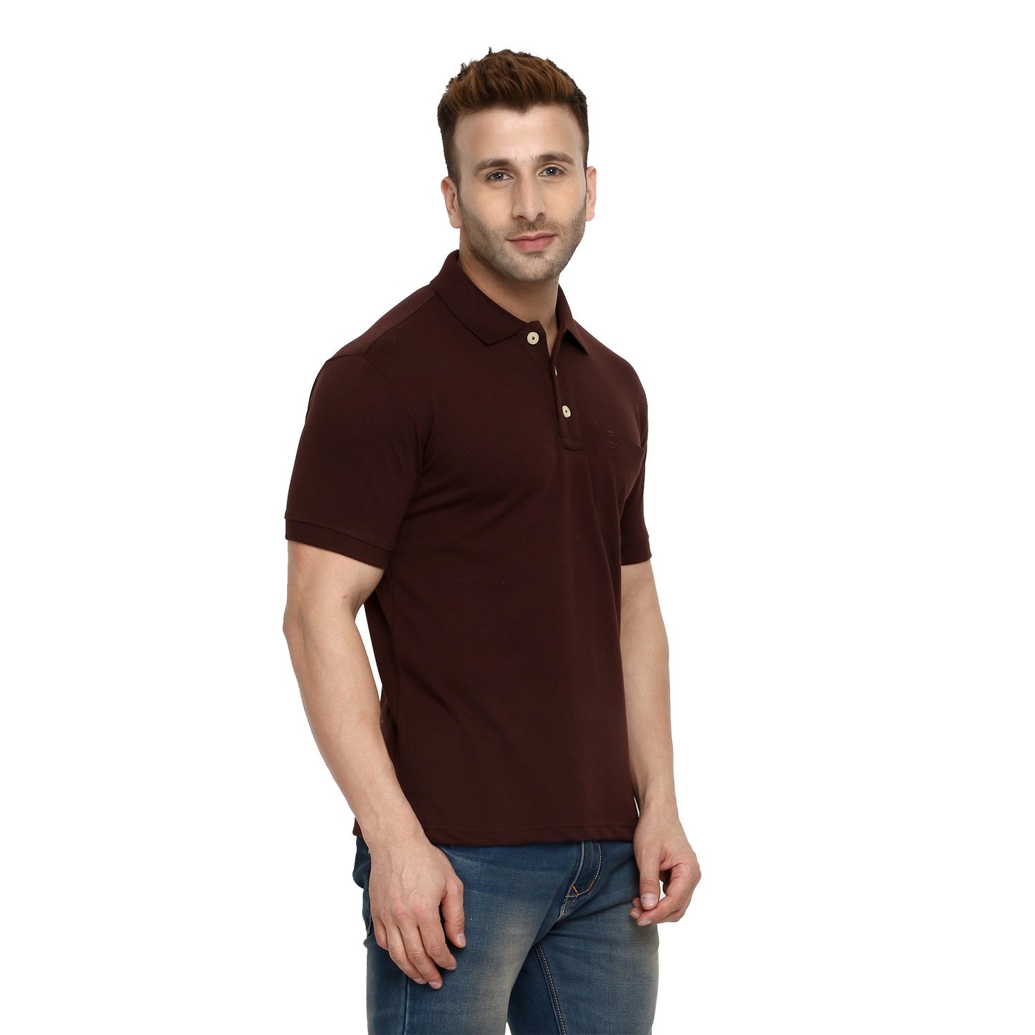 chkokko men's cotton half sleeve polo t-shirt