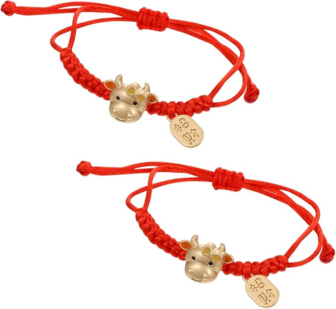 Holibanna New Year Bracele Ox Charm Bracele Chinese Zodiac Red Bracele 2021 New Year Jewelry For Women Gold Style A Bracelets Toys Games Kiririgardenhotel Com