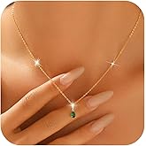 14K Gold Plated Teardrop Necklace for Women Solitaire Tear Pear CZ Cubic Zirconia 925 Sterling Silver Pendant Necklace for Women Dainty Tear Drop Charm Choker Necklaces for Women Jewelry Valentine's Day Mother's Day Gift for Girlfriend Mother Friend Her