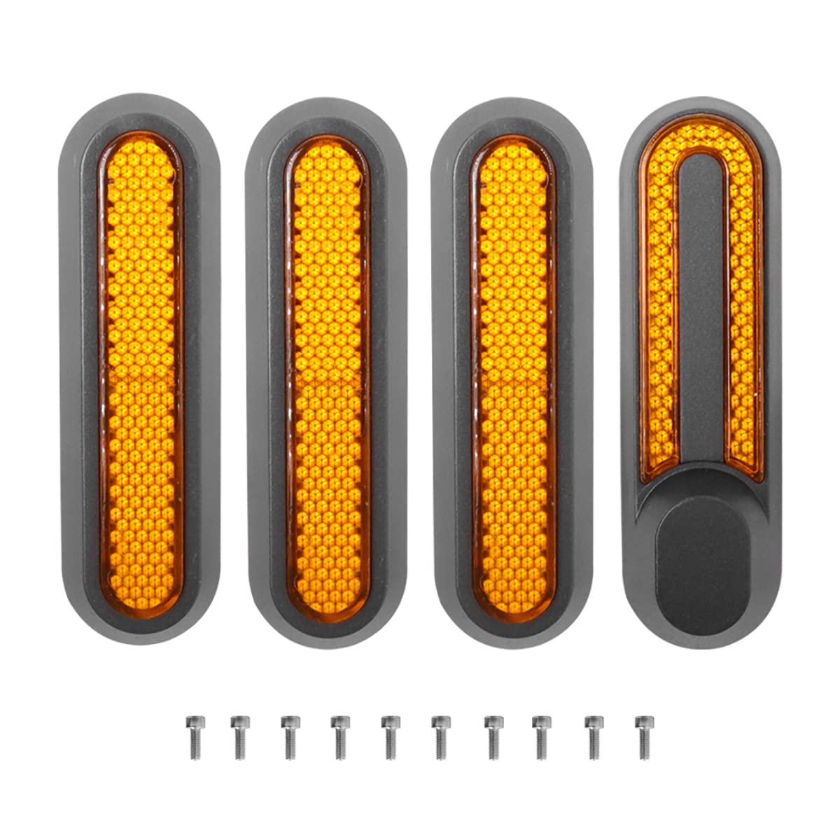 ANSENI Side Wheel Cover with Reflectors, Cover Caps for Xiaomi 1S, Essential, Pro2 (Yellow Reflector)