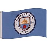 Manchester City FC Official Soccer Gift 5x3ft Crest Body Flag