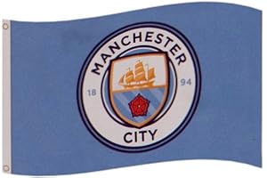 Manchester City FC Official Soccer Gift 5x3ft Crest Body Flag