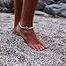 ZEALMER Boho Vintage Beads Tassel Anklet Retro Style Beads Flower Ankle Foot Chain Jewelry (Turquoise Starfish Anklet)