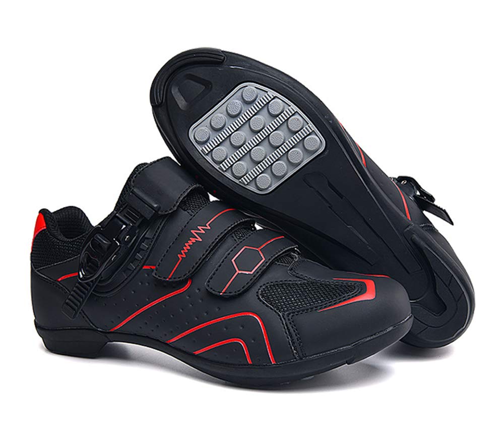 tangjiu Non-slip Cycling Shoes, Breathable Carbon Fiber Road and Mountain Bike Shoes, Assisted Sports Shoes with Reflective Strips