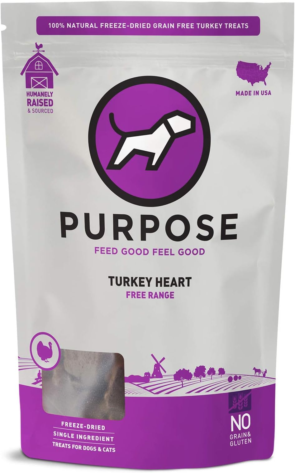 PURPOSE Freeze-Dried Raw Single Ingredient Dog Treats 3 oz.