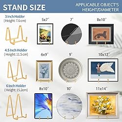Plate Holder Easel Display Stand - 6 inch Metal