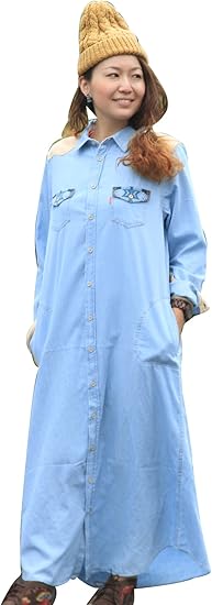 Amazon Co Jp チチカカ Titicaca インディアンデニムｐｔシャツワンピース Dwcba046 服 ファッション小物