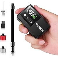 KEPEAK Mini Bike Pump, Bicycle Pump with Digital Pressure Gauge, Portable Bike Air Pump Tire Inflator with Presta and Schrade