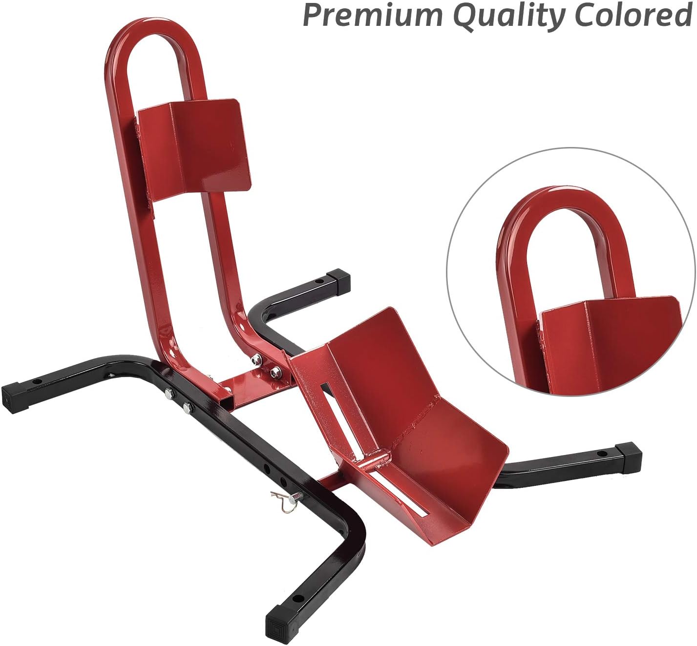 Motorcycles Wheel Chock Locking Stand System Steel Adjustable Fixing Tyre Holder Support(Red&Black)