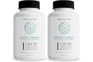 Hair La Vie Clinical Formula Hair Vitamins Capsule with Biotin and Saw Palmetto - Healthy Hair and Whole-Body Wellness (2-Pack)