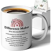 XKZGSZB Difference Maker Definition, Funny Double Sided Print Office Home Ceramic Coffee Mug, Gifts for Friend Sister Teacher Mentor Doctor Leader Colleague Boss Manger, Office Thank You Gifts