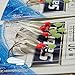 QualyQualy Size #16-#20 Sabiki Rigs Saltwater Freshwater Fishing Sabiki Bait Rig with Ball Bearing Swivel White Fish Skin Sabiki Rig for Bass Trout Walleye 10 Packs