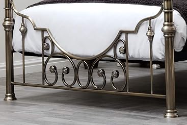 Canterbury Antik Messing Vintage Viktorianischer Stil Metall Bett