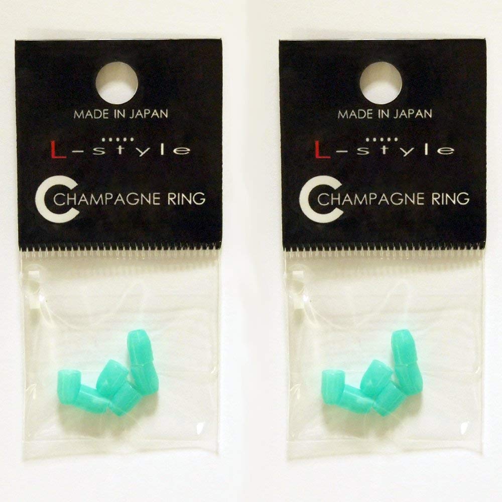 L-Style Dart Flight Accessory: Champagne Ring/Cap/Cup Inserts for PRO Dart Flights - Green — image 1