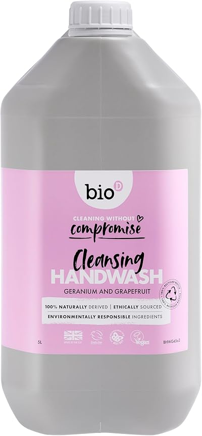 Bio-D Geranium Sanitising Hand Wash 5 Litre Hand Soap
