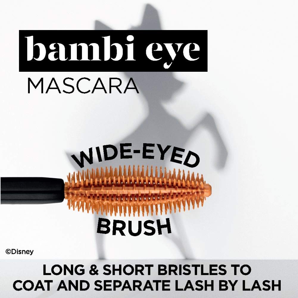 L'Oreal Paris Bambi Eye Washable Mascara, Doe Eyes, Lasting Volume, Length & Lift, Definition, No Clumping, No Smudging, Washable Blackest Black, 0.28 Fl. Oz., 1Count : Beauty