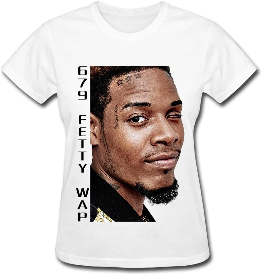 Haoyuntixu Women's 679 Fetty Wap T Shirts Small White