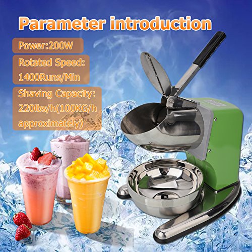 ROVSUN Upgraded Ice Shaver Machine Commercial Countertop Dual Blade