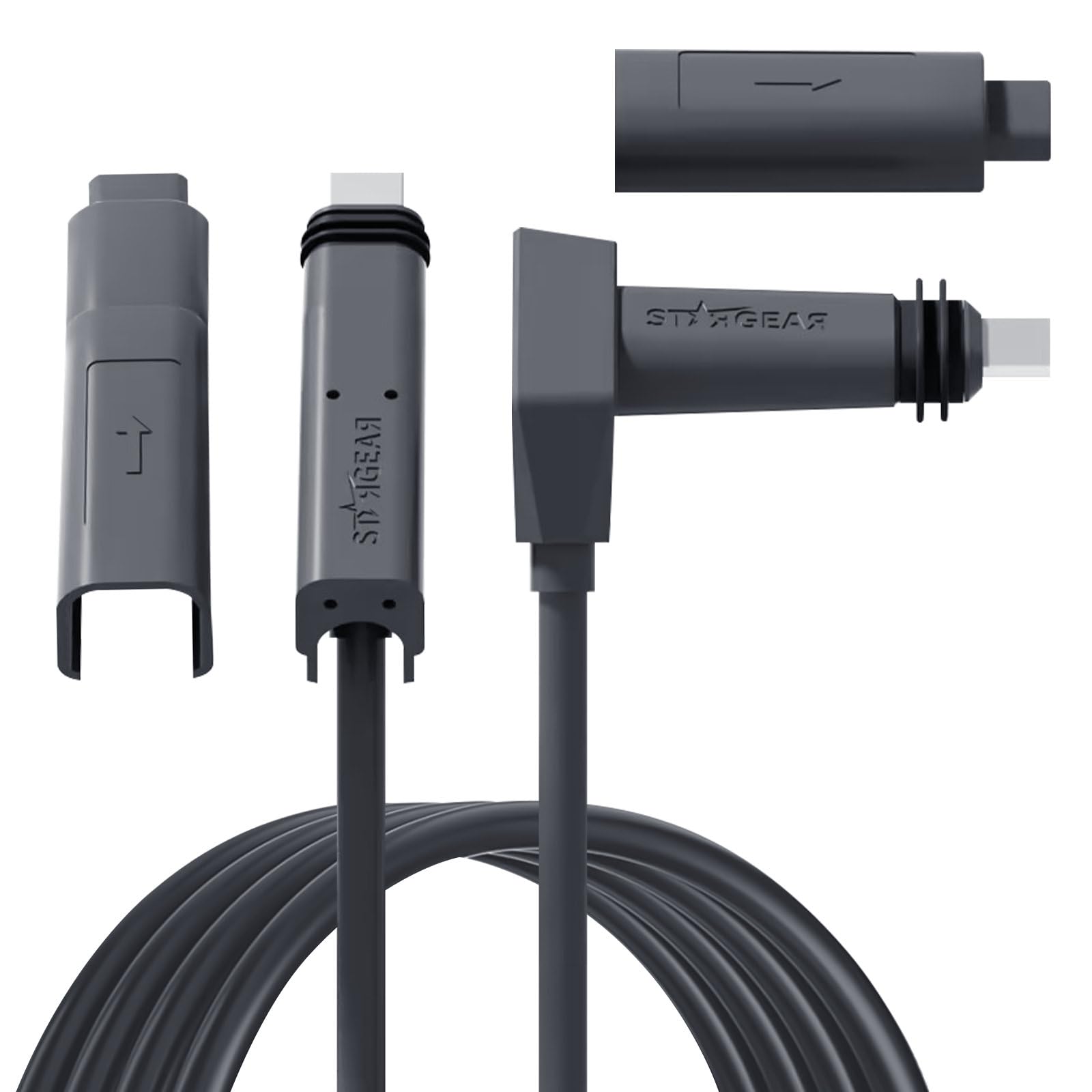 Photo 1 of STARGEAR for Starlink Cable 32.8FT Compatible with Starlink Actuated Gen 2, Replacement Cable for Starlink Rectangular Satellite V2 Waterproof with End Caps Gray (32.8FT/10M)