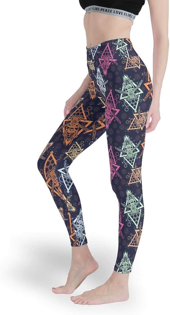 different lengths of leggings in a triangle