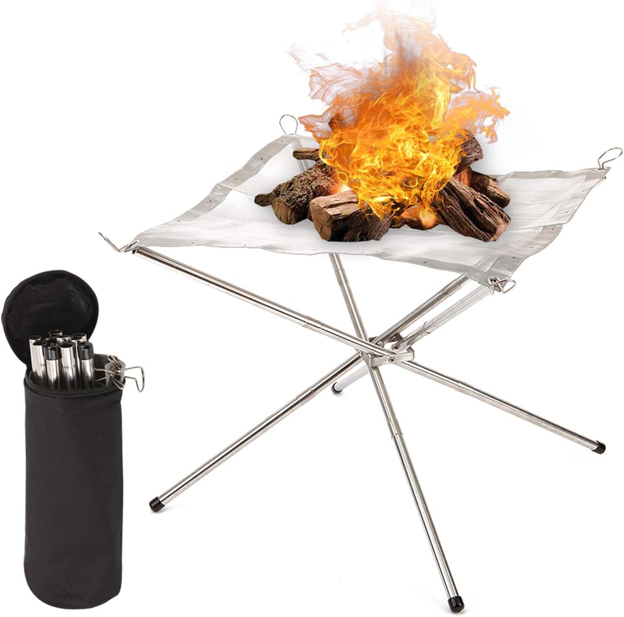 GALMAXS7 Camping Fire Pit Portable Fire Pit Stainless