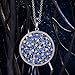 QianseGalaxy Long Chain Austrian Preciosa Crystal Round Disk LARGE Pendant Necklace Party Jewelry