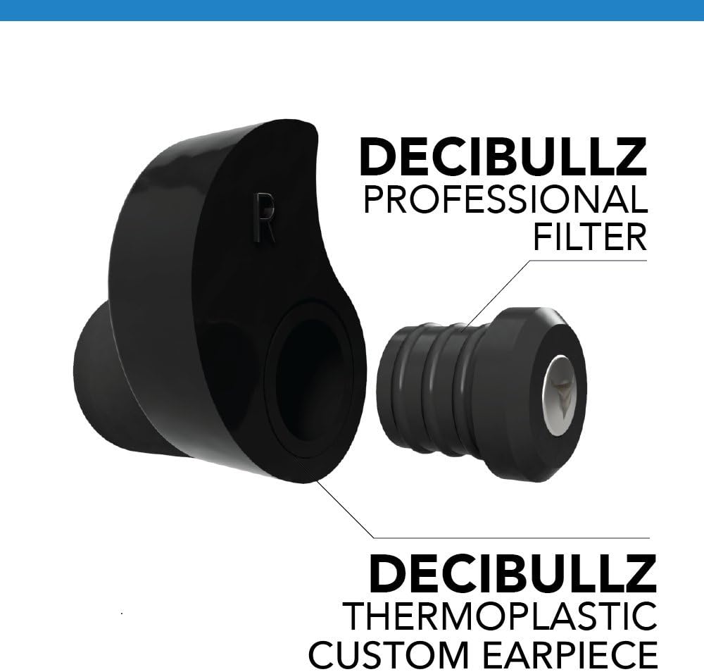 Decibullz - Custom Molded Professional Filters, Perfect for Musicians, Recording Professionals and Concertgoers: Sports & Outdoors