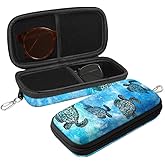 WIRESTER Double Eyeglasses Case with Zipper, Hard Shell Dual Sunglasses Holder Cover, Travel Eyewear Storage Organizer