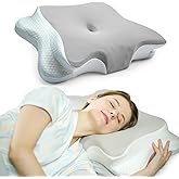 Newpol Comfort Memory Foam Pillow for Neck Pain Relief & Cervical Support - Cooling Material Ergonomic Bed Massage Pillow for Side/Back/Stomach Sleepers