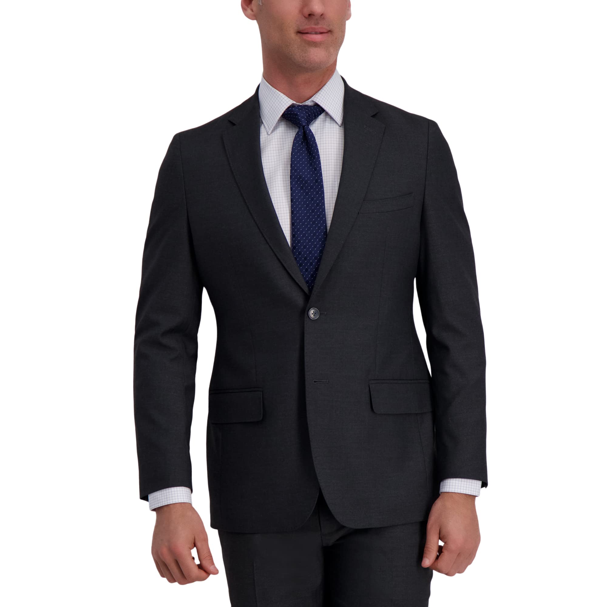 Haggar Men’s JMH Premium Stretch Slim Fit Suit Separates – Pants & Jackets Dark Heather Grey 48