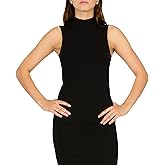 Forever 21 Womens Sleeveless Midi Dress - Mock Neck Form-Fitting Stretch