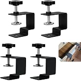 VANROUG 4Pcs Drawer Front Installation Clamps, Drawer Fixing Clips, Adjustable Drawer Face Clamp jig C Clamps, Easy and Stable Drawer Front Mounting Tool for Woodworking, Black
