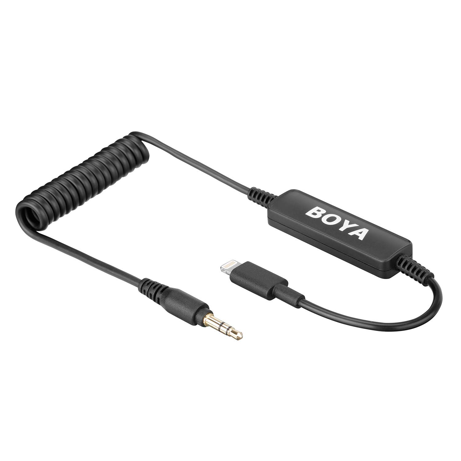 BOYA 35C-L 3.5mm TRS to Lightning Connector Audio Cable for iOS iPhone iPad Video Audio Recording