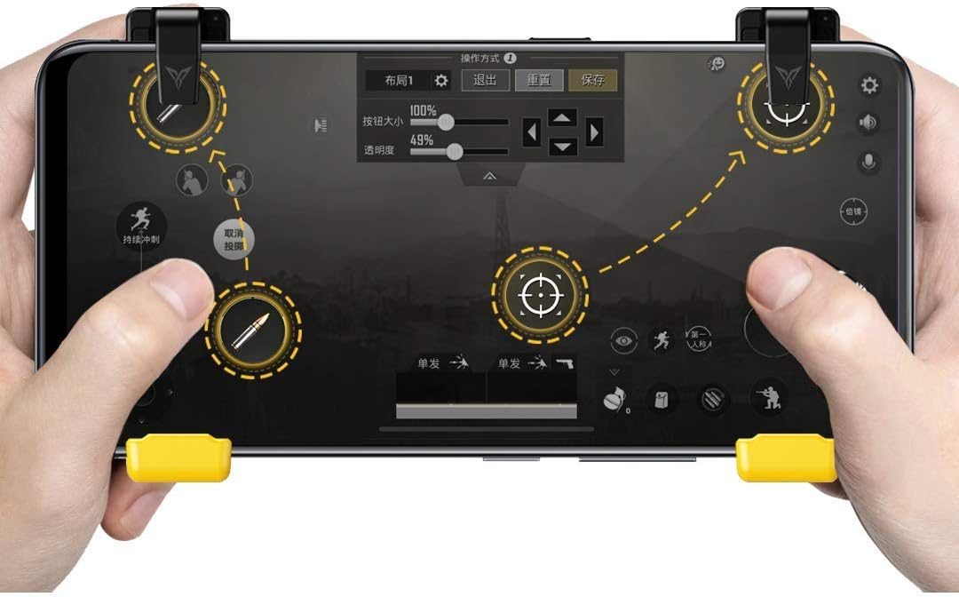 Bounabay Capair Mapping Mobile Gaming Trigger Gamepad Trigger for Android & iOS Phones - a Pair (Renewed)