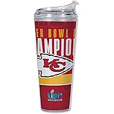 NFL Football 24oz Acrylic Tumbler with Hinged Lid, Officially Licensed Double Wall Tumbler for NFL Fans