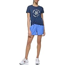 Tシャツ・カットソー codegraphy Women's WAVE Logo Sporty Collar Man to Man Navy Tommy Hilfiger Womens Printed Graphic Knot Front Soft T