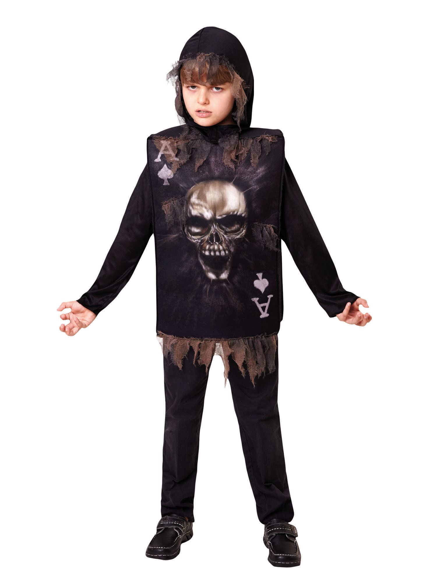 Bristol Novelty CF004 Skeleton Boy Tabard Hood, One Size Halloween