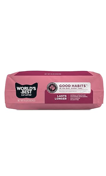 WORLD’S BEST CAT LITTER GOOD HABITS CAT ATTRACT LITTER | NATURAL PLANT-BASED ATTRACTANT | MULTICAT FLUSHABLE CORN LITTER | UNSCENTED ODOR CONTROL | LOW TRACKING & LIGHTWEIGHT | MADE IN USA 8LB BAG