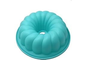 X-Haibei 9 Inch Fancy Round Donut Gelatin Jello Cake Chocolate Baking Silicone Mold