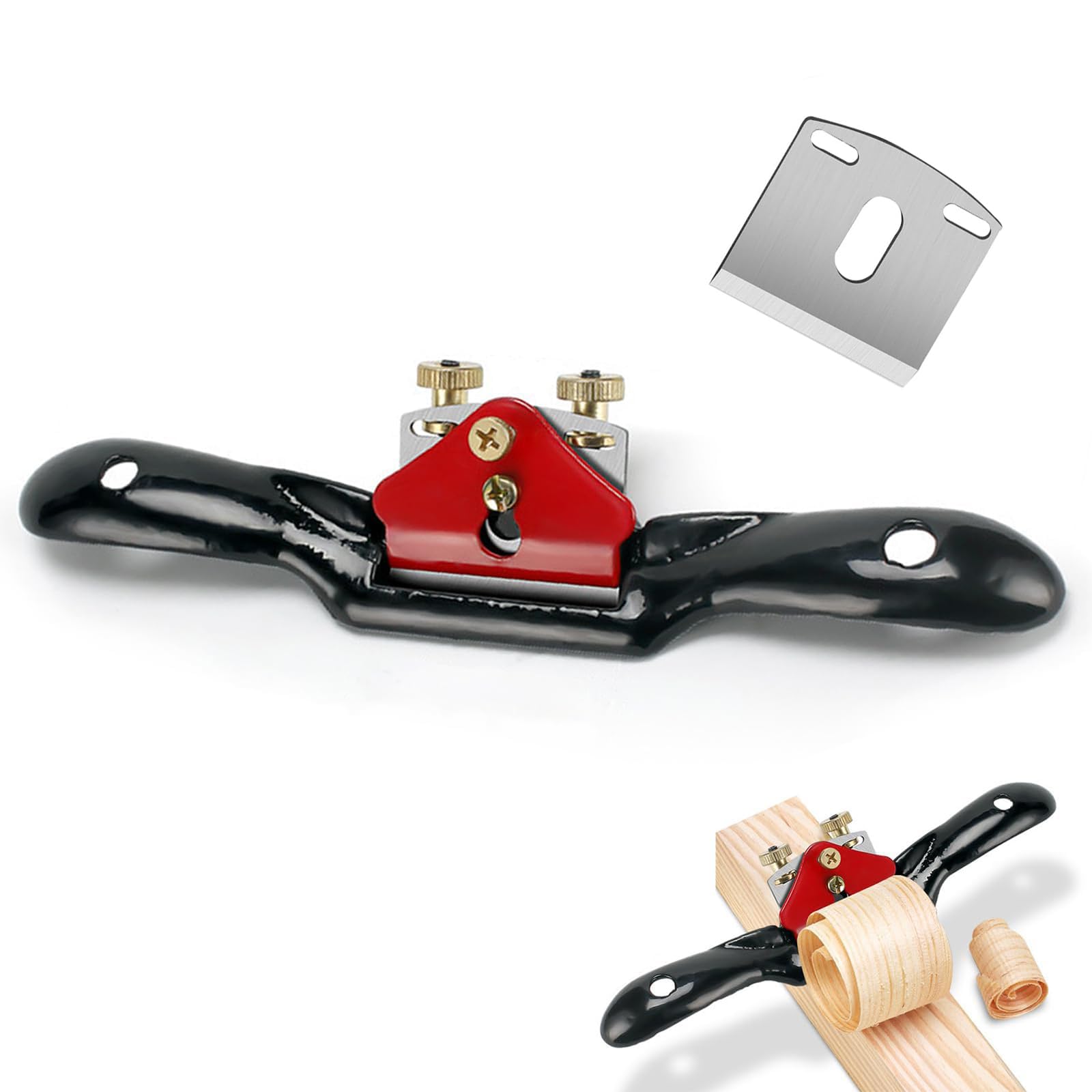 Wood Plane 10-Precision Wood Planer for Doors and Carpentry, Adjustable Wood Cutting Hand Planer Tools and Equipment with Replacement Blades Accessories for Wood Craft Processing DIY Model Making