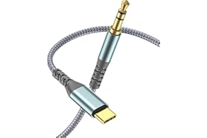 LBSC Aux to USB C 3.5mm Audio Cable(4ft),Type C to 3.5 Mm Headphone Aux Jack Cord for Car,Car Stereo Cord Compatible with Samsung Galaxy S22 S22+ S21 Dongle Google Speaker Ipad Pro