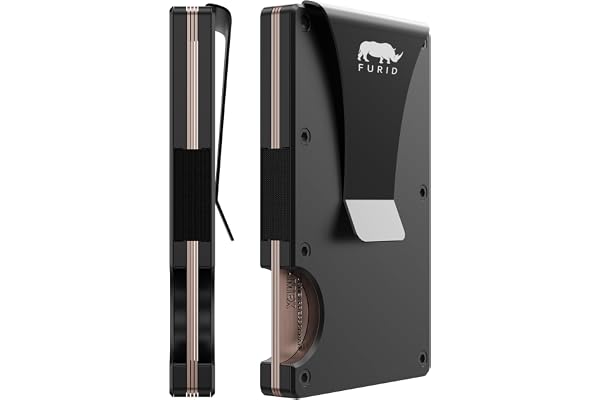 RFID Wallet for Men Slim Minimalist : Metal Wallet with Money Clip | Thin Credit Card Holder Wallets for Men Gift - Front Poc