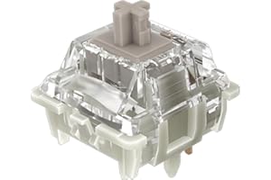 GATERON Baby Racoon 2.0 Keyboard Switches, RGB LED Linear Lengthen Stem 5 Pins Factory Pre-lubed 55gf 20mm Spring Key Switches for MX Mechanical Keyboards(35PCS)