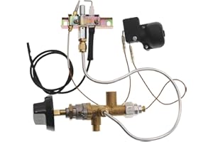 PAHQER Space Heater Universal Replacement Parts Propane Fire Pit Heater Pilot Burner Assembly Parts Valve Kit, Connecting Tubes,Tilt Switch and Safety Device Ignition Component Pilot Kit