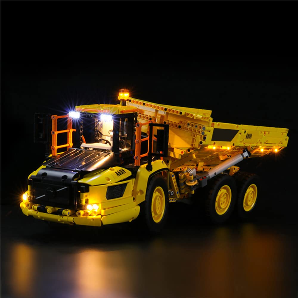 GEAMENT LED Light Kit Compatible with LEGO 6X6 Volvo Articulated Hauler - Lighting Set for Technic 42114 Building Model (Model Set Not Included)
