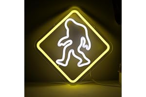 Pinlangdou Sasquatch Neon Sign Bigfoot Neon Light for Bedroom Hallway Garage Home Wall Decor Man Cave Children's Room for Birthday Party Gifts for Fans Friends Kids 12.2 * 12.2 in