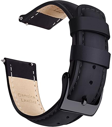 BINLUN: Bracelet Montre Cuir à Dégagement Rapide BINLUN: Bracelet Montre Cuir à Dégagement Rapide